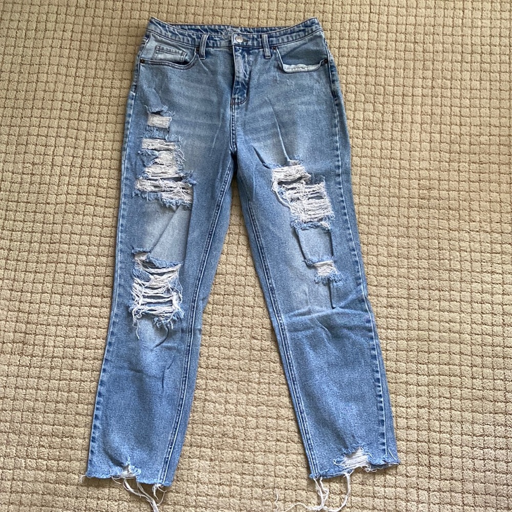 Wild Fable Destructed Mom Jean
